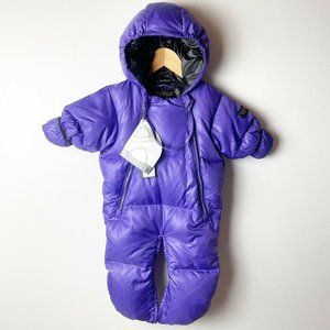 FINGER IN THE NOSE Baby Unisex 6-12M Purple Snowbird Down Bunting Snowsuit